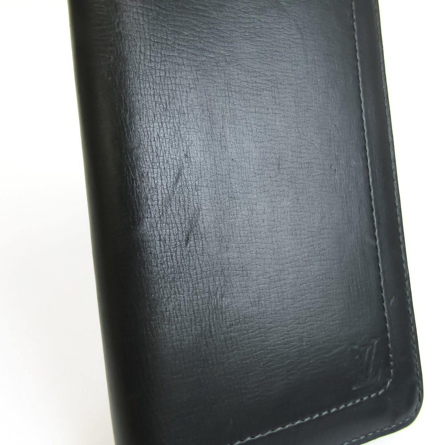 Louis Vuitton Black Leather Zippy organizer wallet accessories