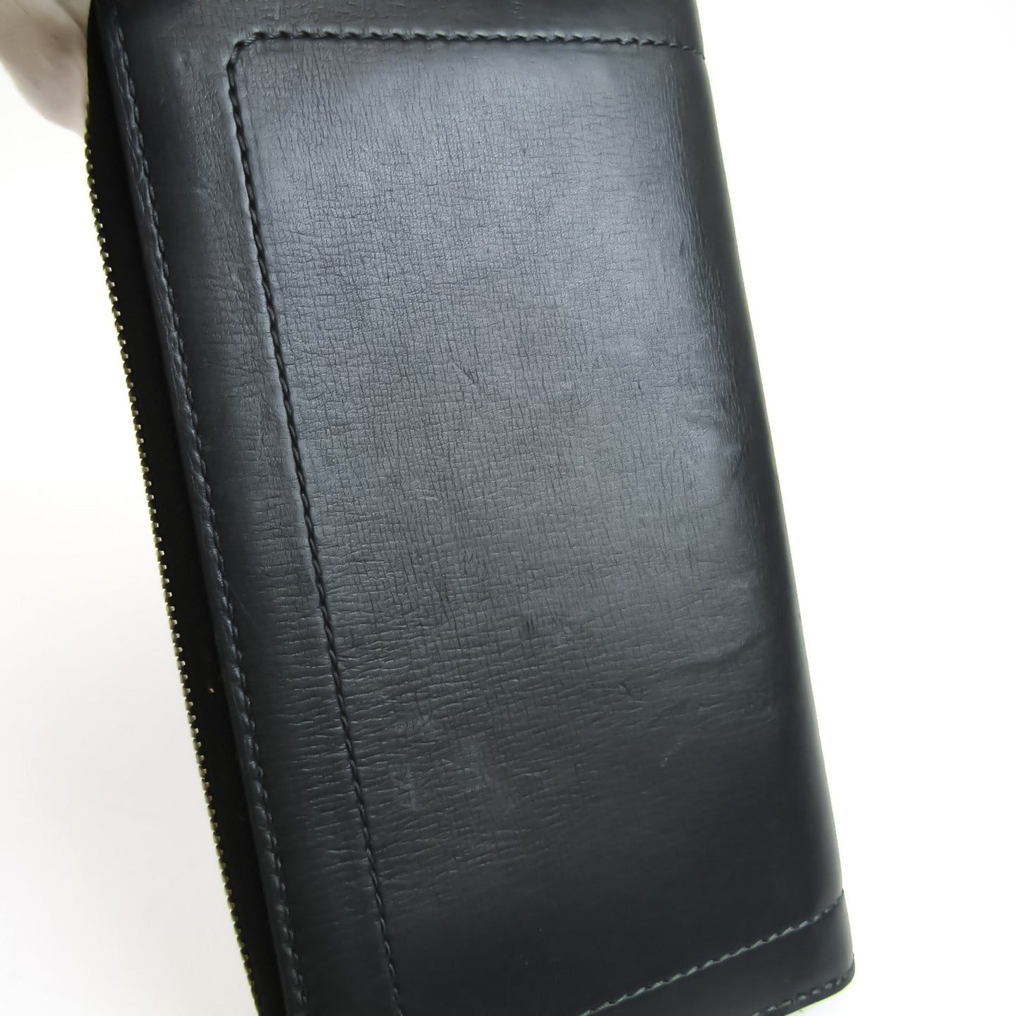 Louis Vuitton Black Leather Zippy organizer wallet accessories