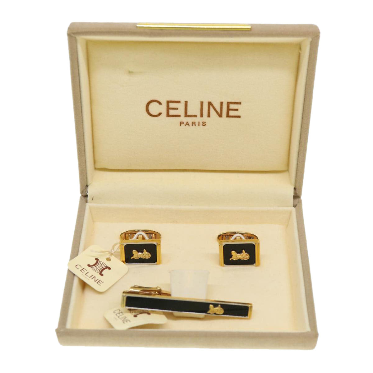 Celine Nek Tie Pin Cuffs Silver 38831
