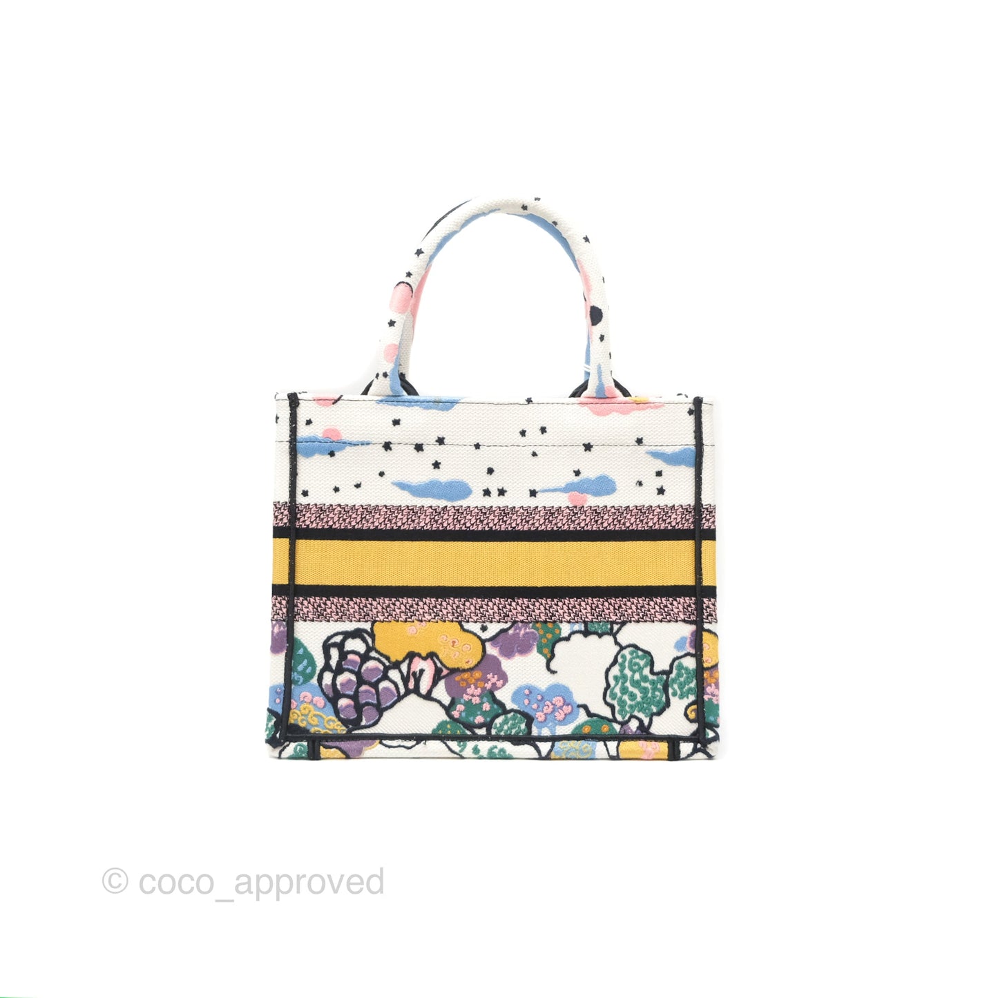 Christian Dior Small Book Tote Dior Latte Ciel de Rêve Embroidery
