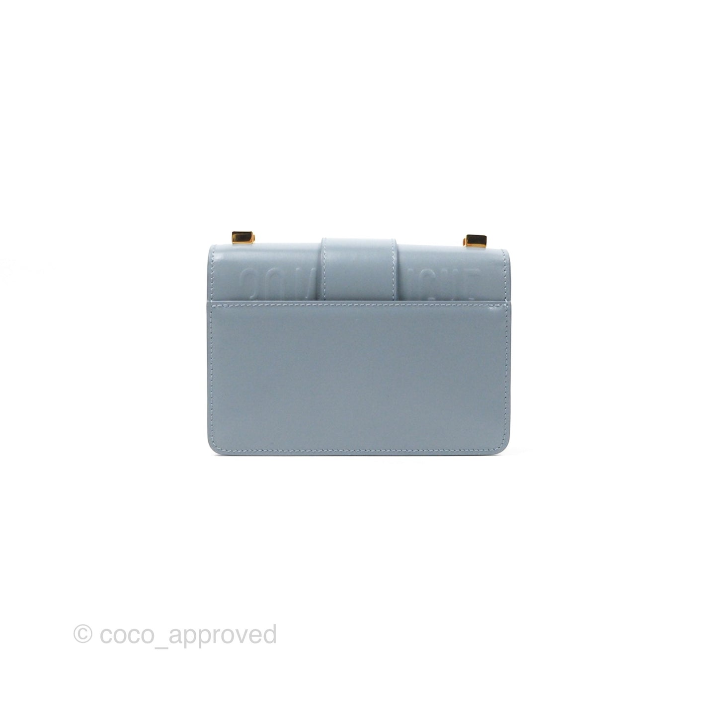 Christian Dior Micro 30 Montaigne Flap Bag Blue Grey Smooth Calfskin
