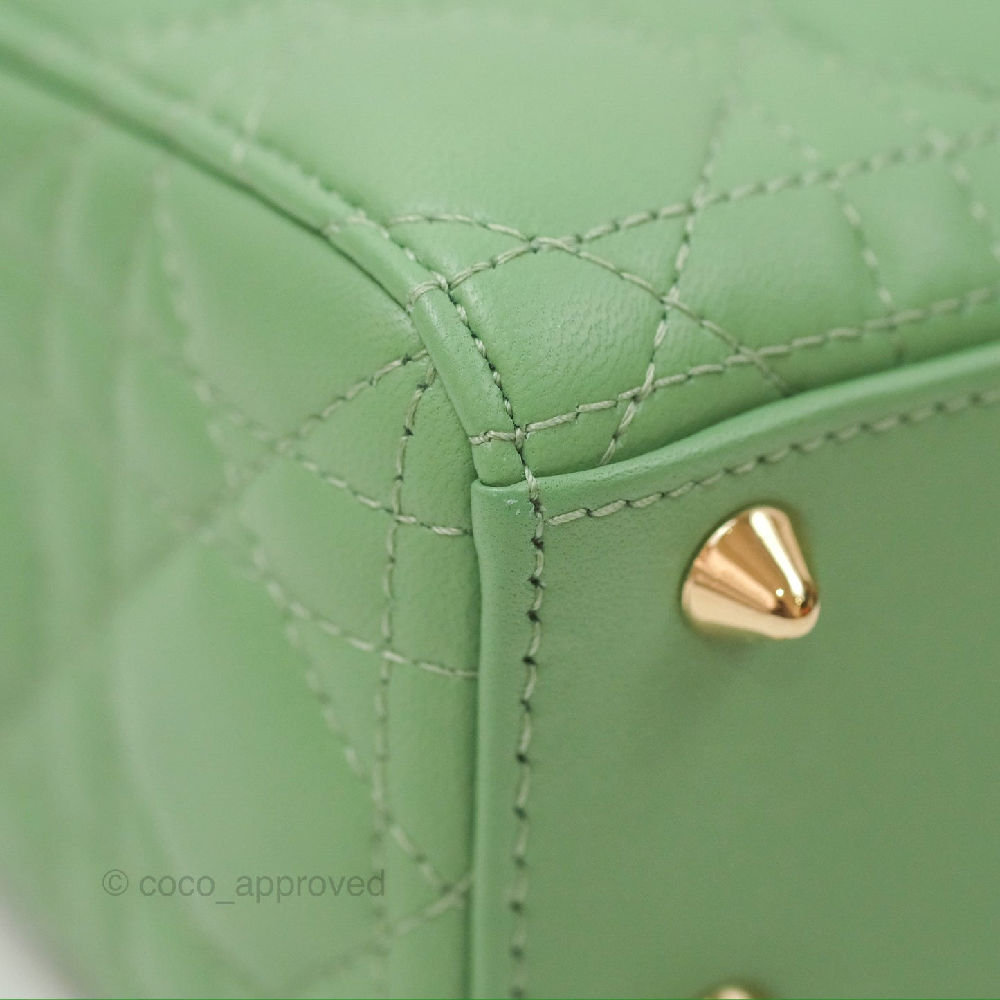 Christian Dior My ABCDior Lady Dior Avocado Green Lambskin Gold Hardware