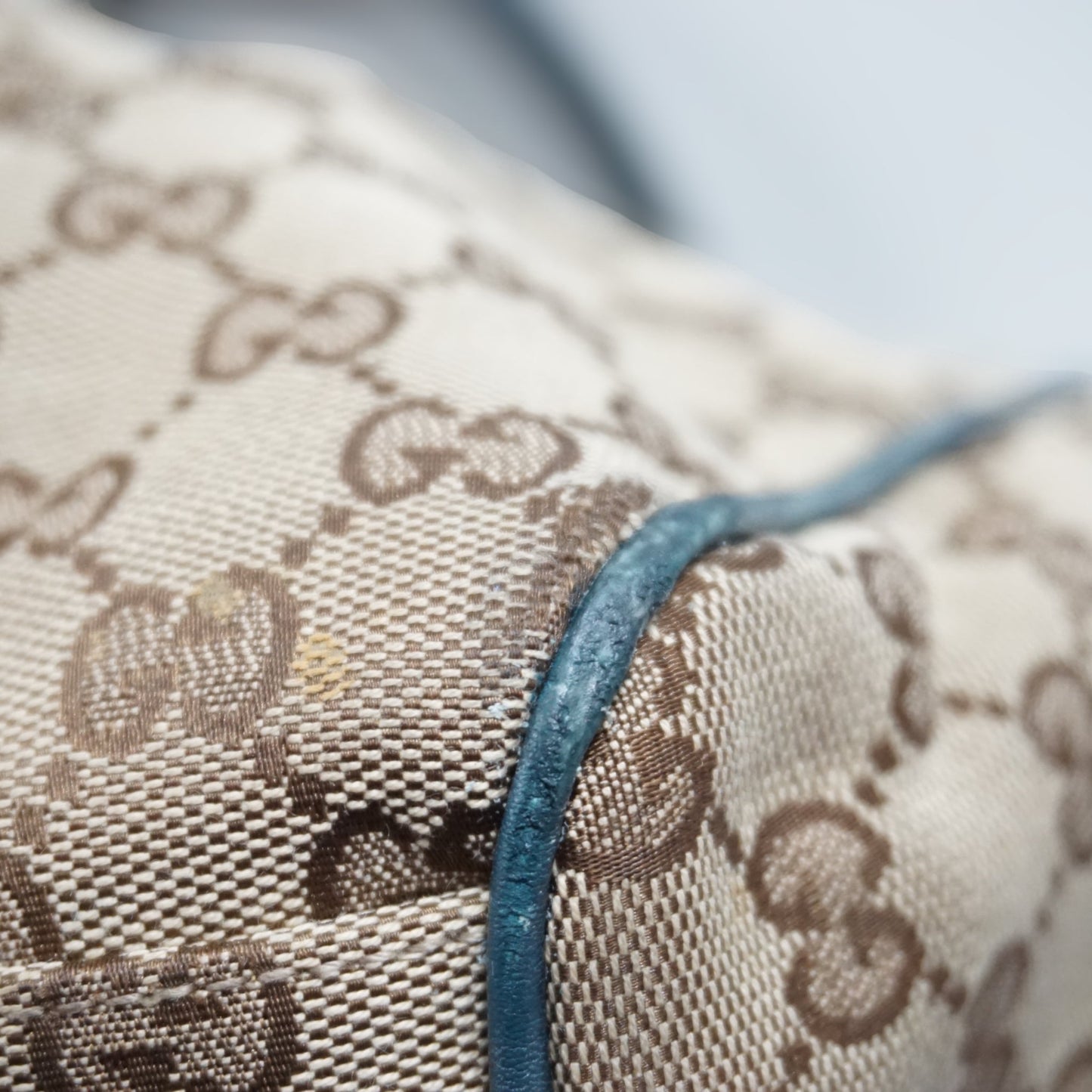 Gucci Skuldertaske Blå Læder