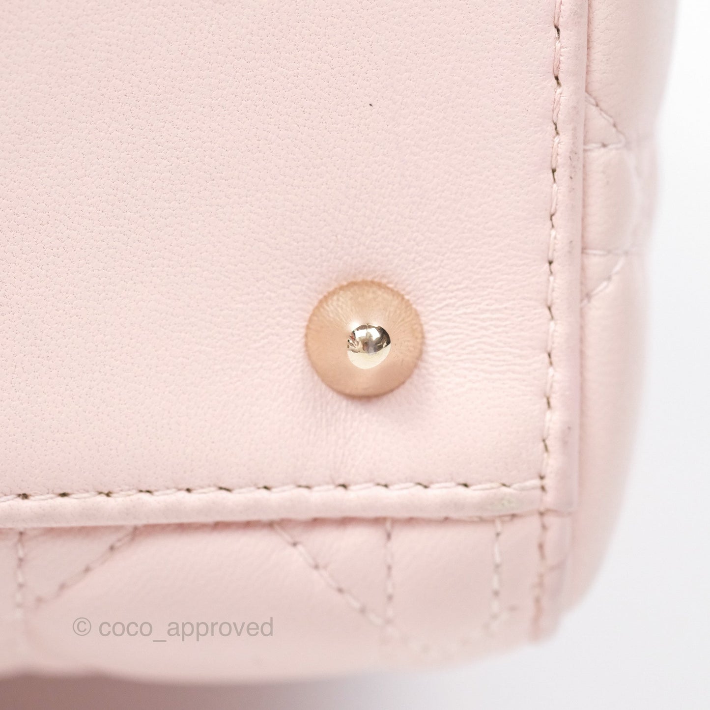 Christian Dior Medium Lady Dior Pink Lambskin Gold Hardware