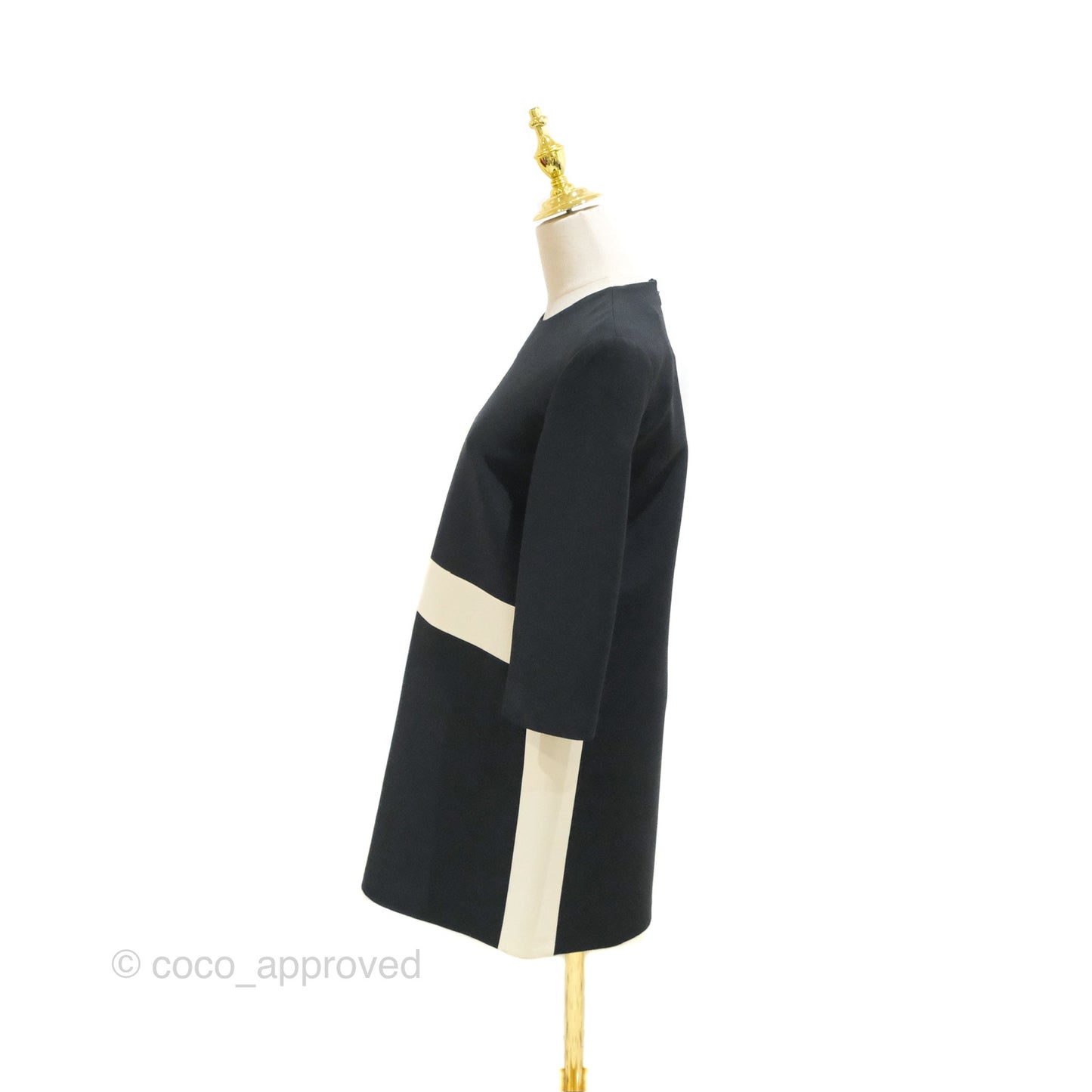 Christian Dior Black White Wool Silk Dress 2019AW Size 34
