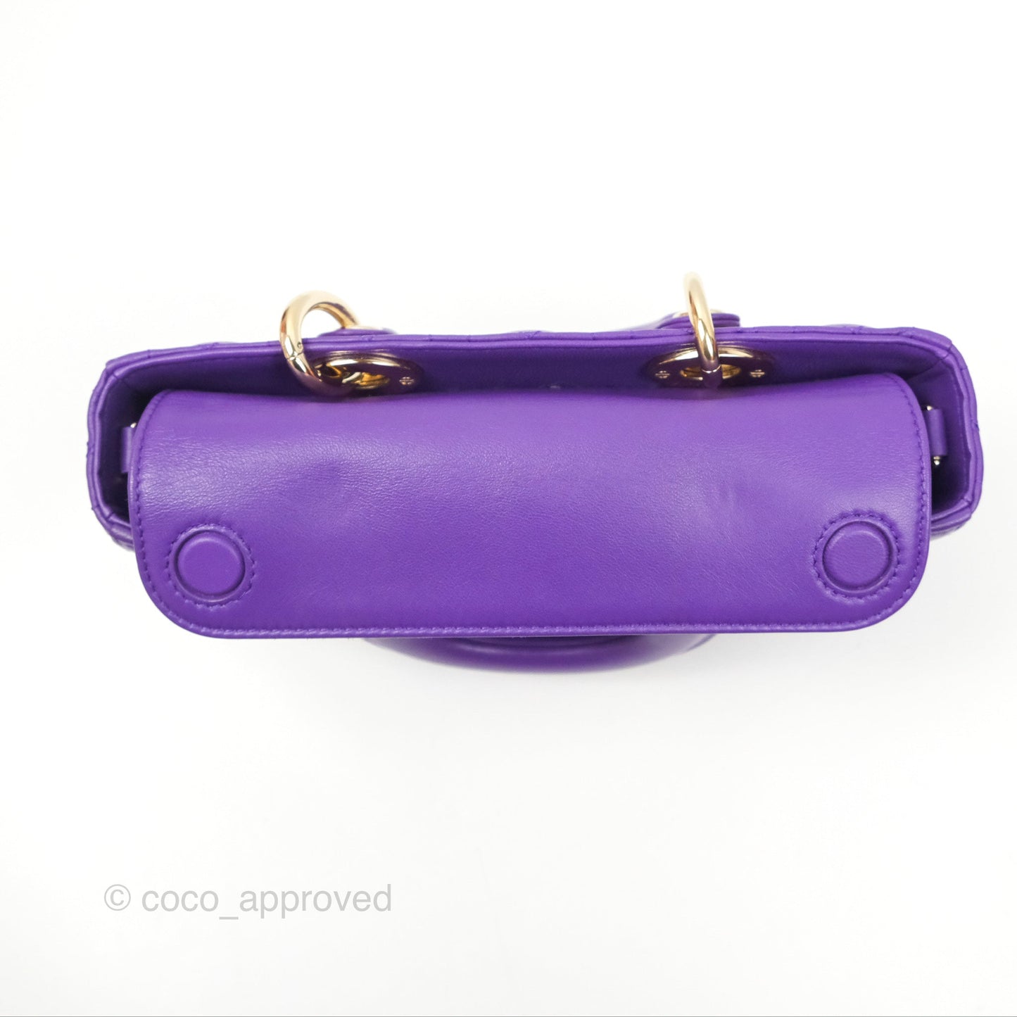 Dior Small Lady D-Joy Bag Purple Lambskin Cannage Gold Hardware