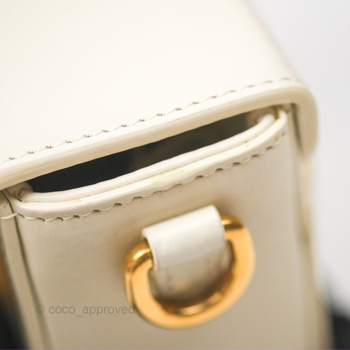 Christian Dior 30 Montaigne Box Bag White Calfskin