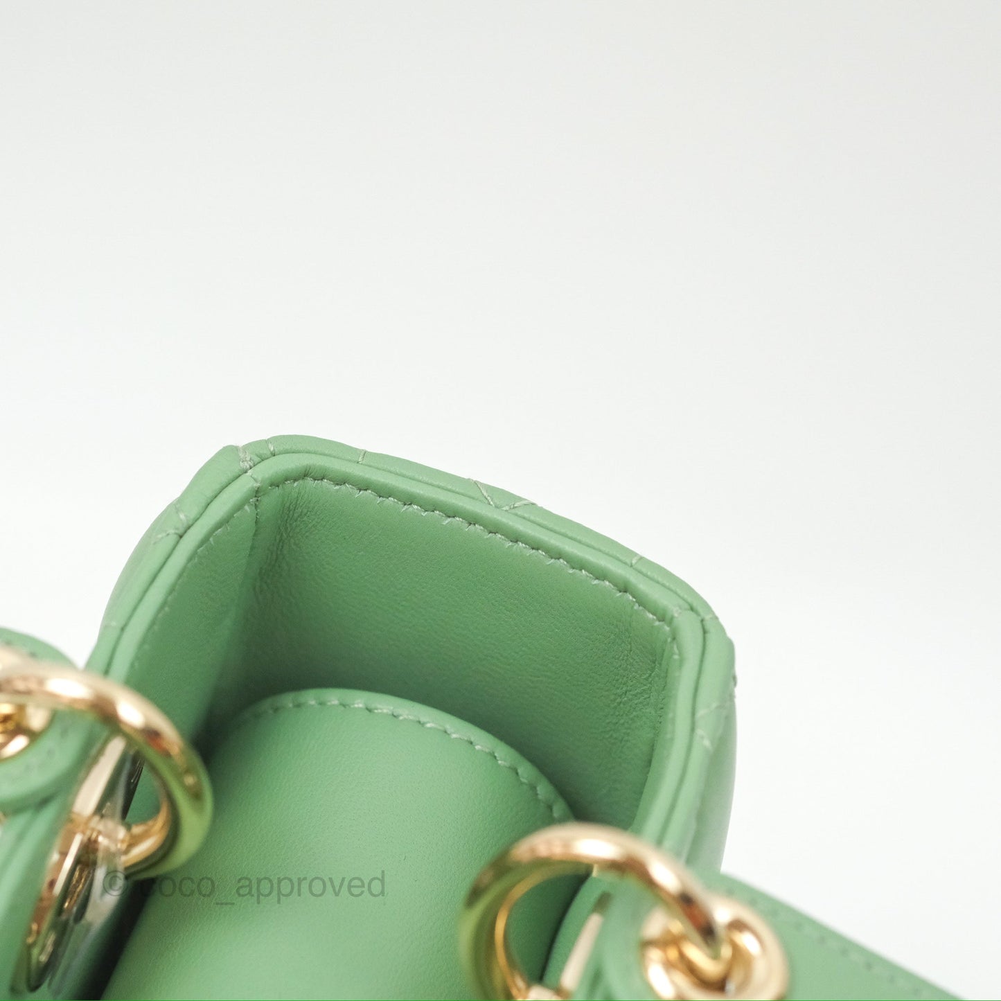 Christian Dior My ABCDior Lady Dior Avocado Green Lambskin Gold Hardware