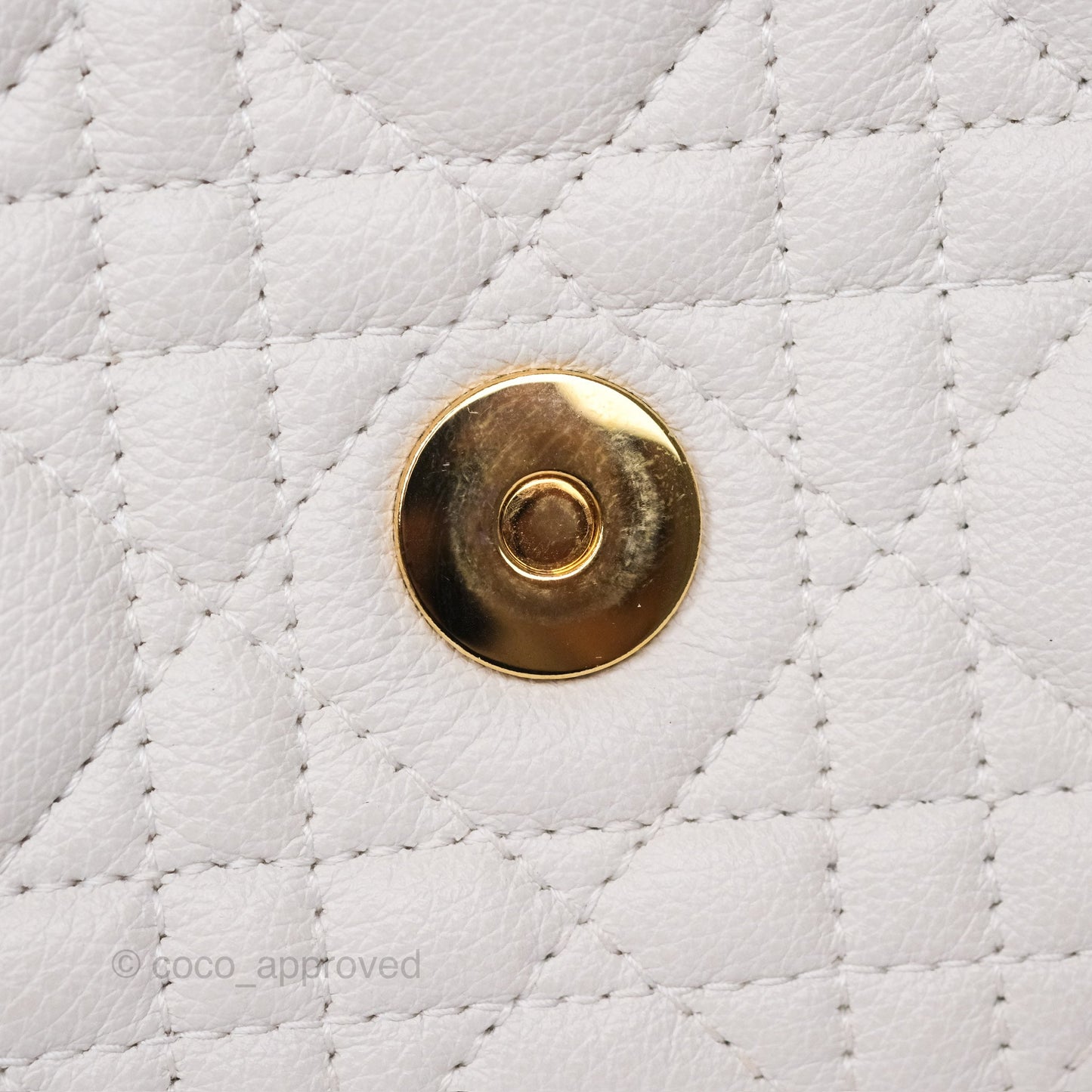 Dior Caro Pouch With Chain Latte Supple Cannage Calfskin