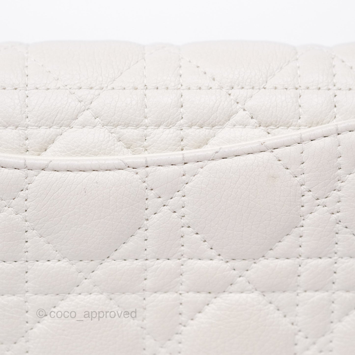 Dior Caro Pouch With Chain Latte Supple Cannage Calfskin