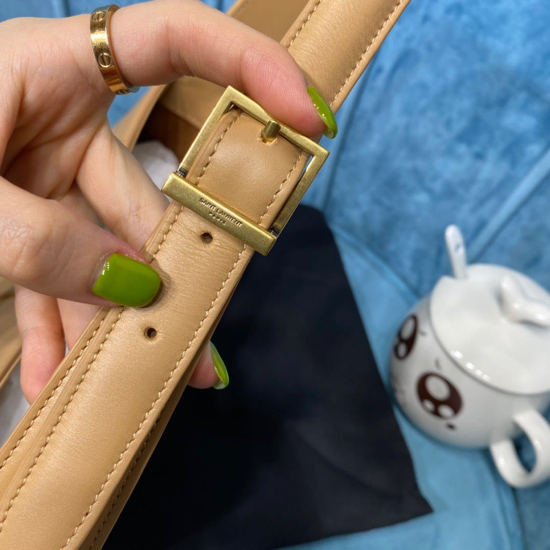 Yves Saint Laurent Hobo Bag In Smooth Beige