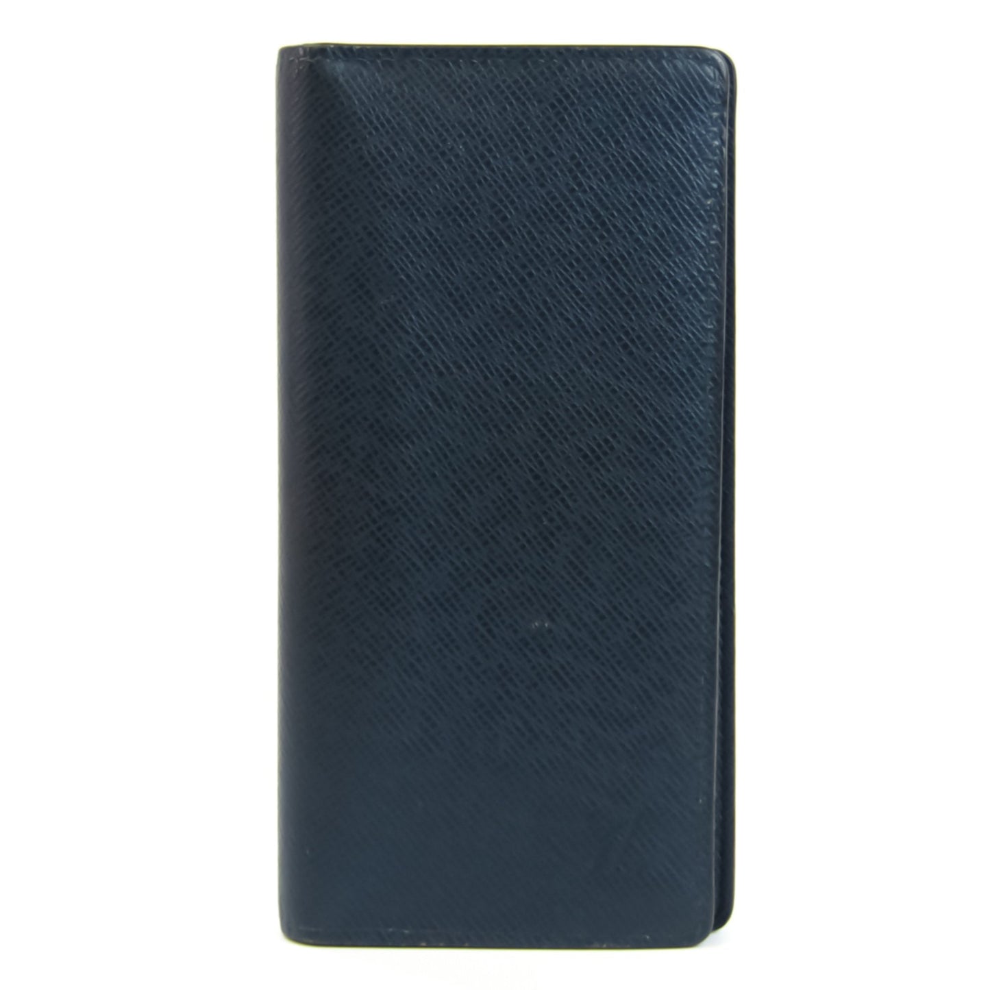 Louis Vuitton Navy Leather Portefeuille Brazza wallet accessories