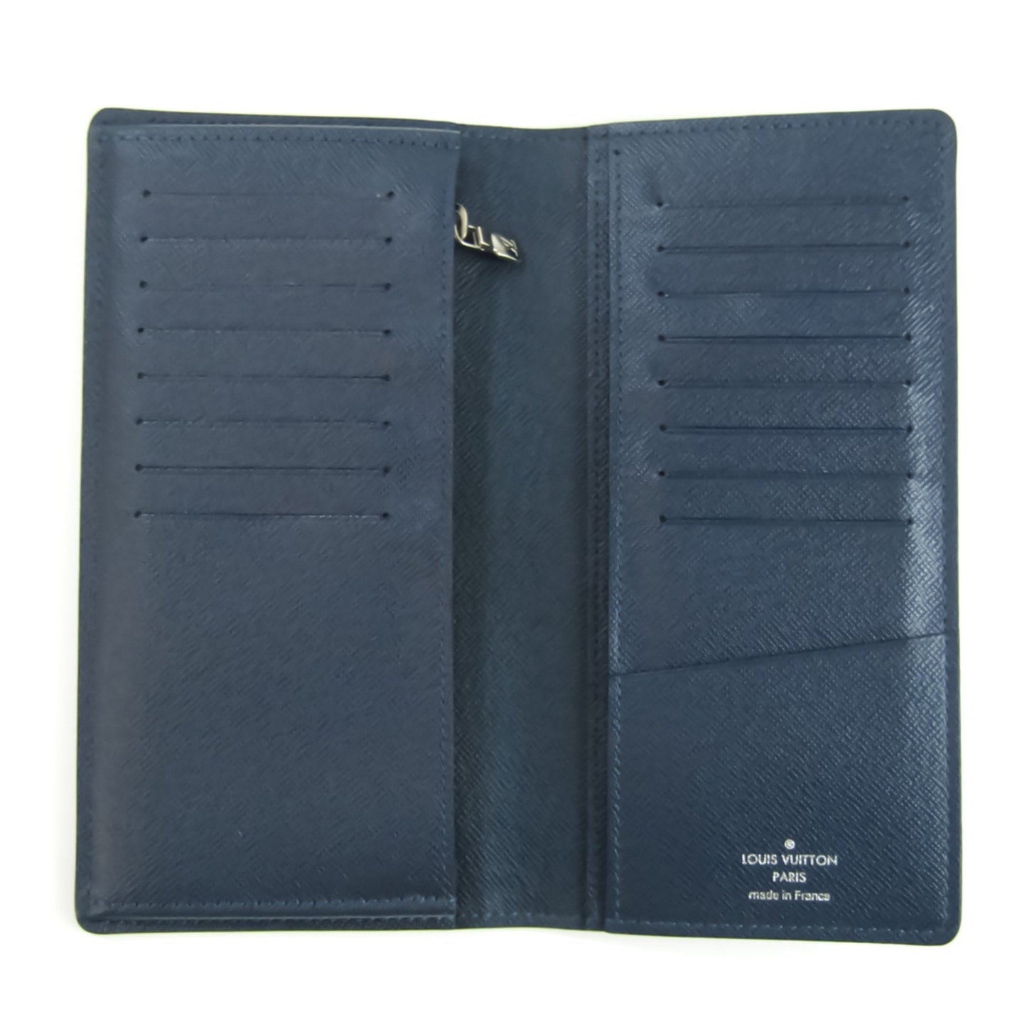 Louis Vuitton Navy Leather Portefeuille Brazza wallet accessories