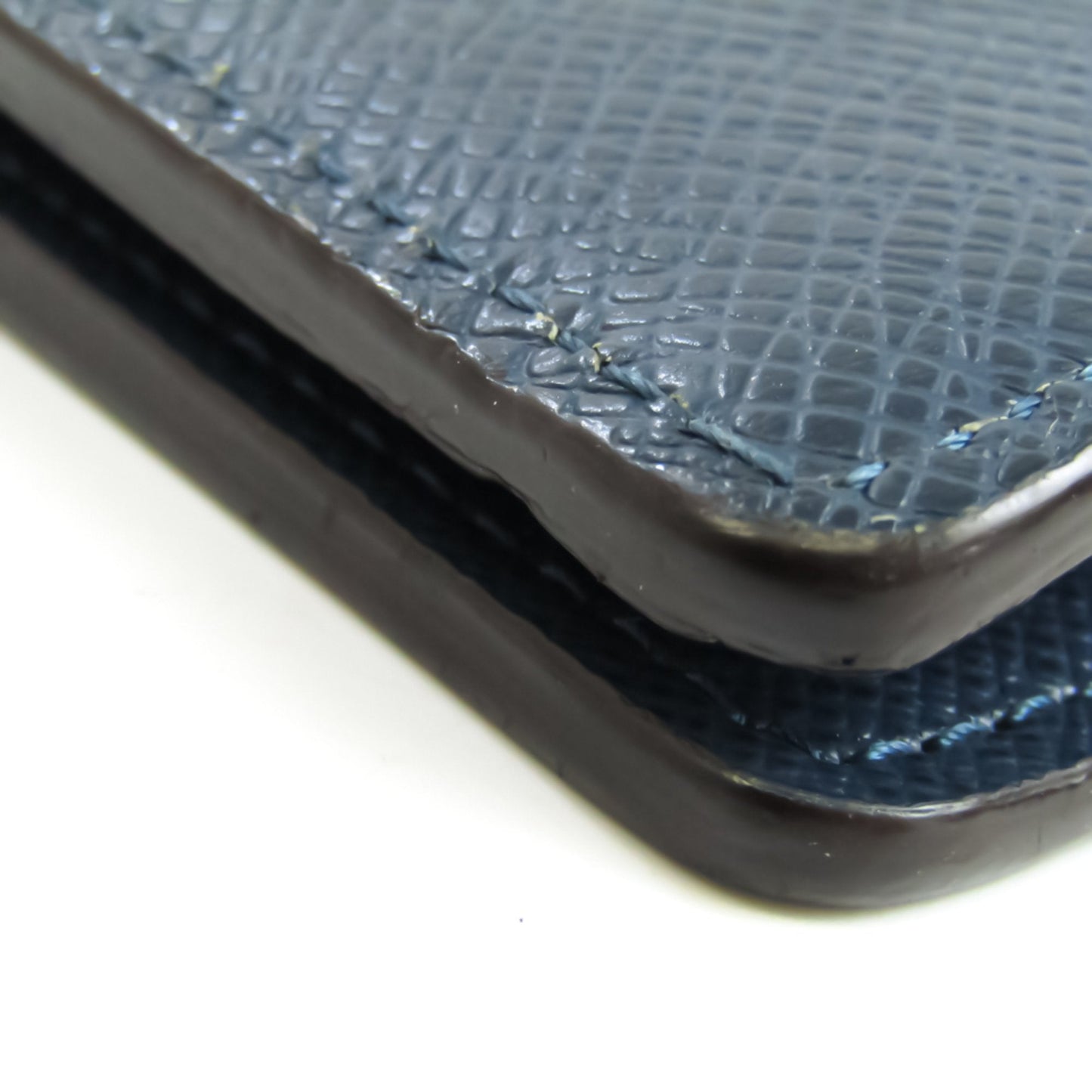 Louis Vuitton Navy Leather Portefeuille Brazza wallet accessories