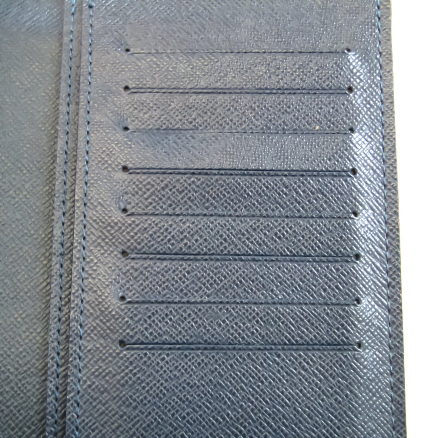 Louis Vuitton Navy Leather Portefeuille Brazza wallet accessories