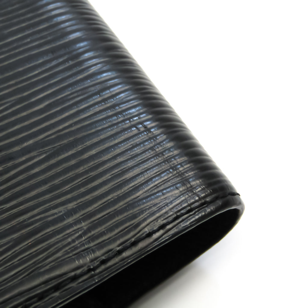 Louis Vuitton Black Leather COUVERTURE AGENDA FONCTIONNEL PM wallet accessories