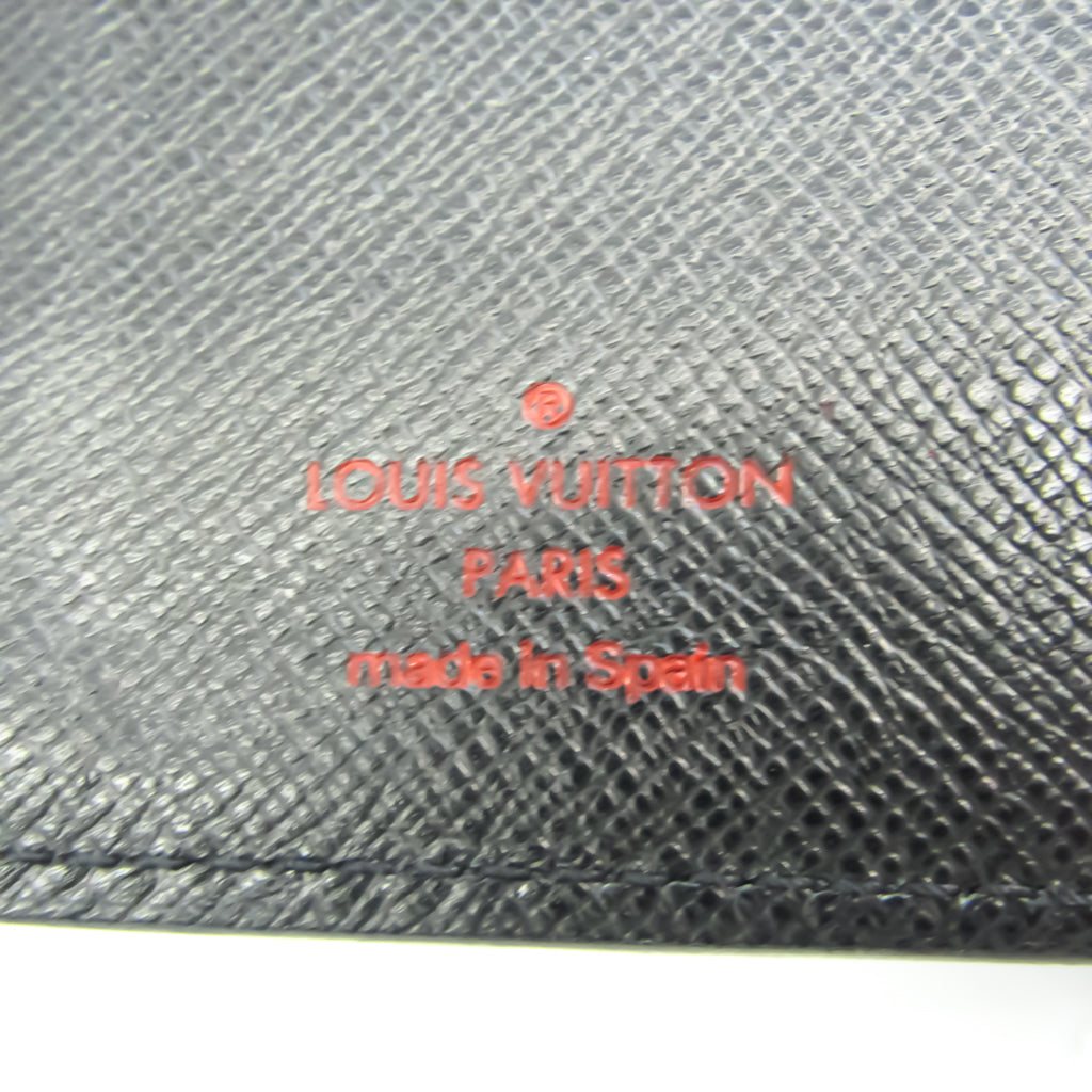 Louis Vuitton Black Leather COUVERTURE AGENDA FONCTIONNEL PM wallet accessories