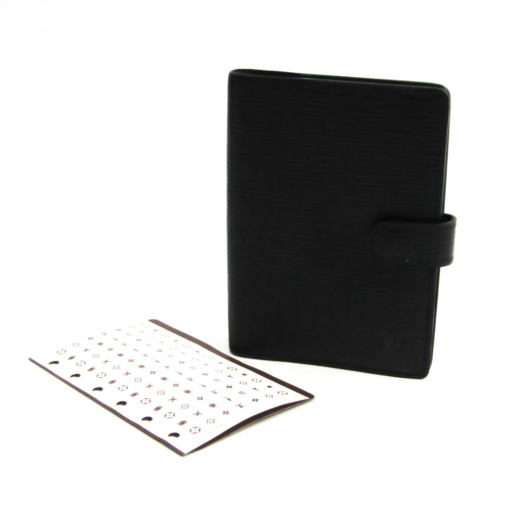 Louis Vuitton Black Leather COUVERTURE AGENDA FONCTIONNEL PM wallet accessories