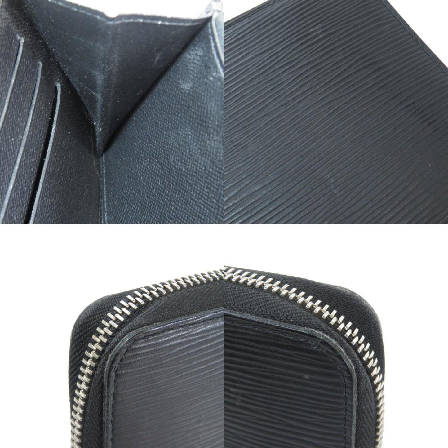 Louis Vuitton Black Leather Zippy organizer wallet accessories