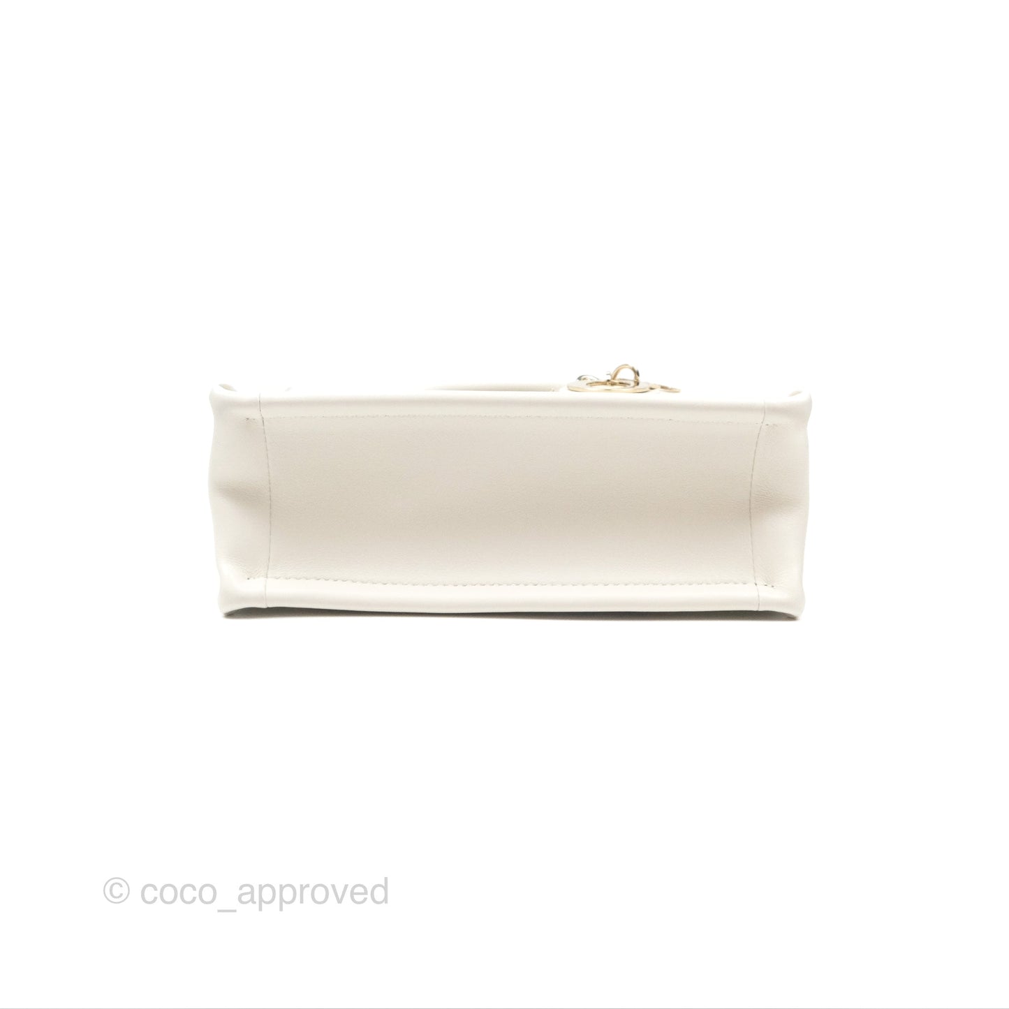 Christian Dior Mini Dior Book Tote Latte Macrocannage Calfskin Gold Hardware