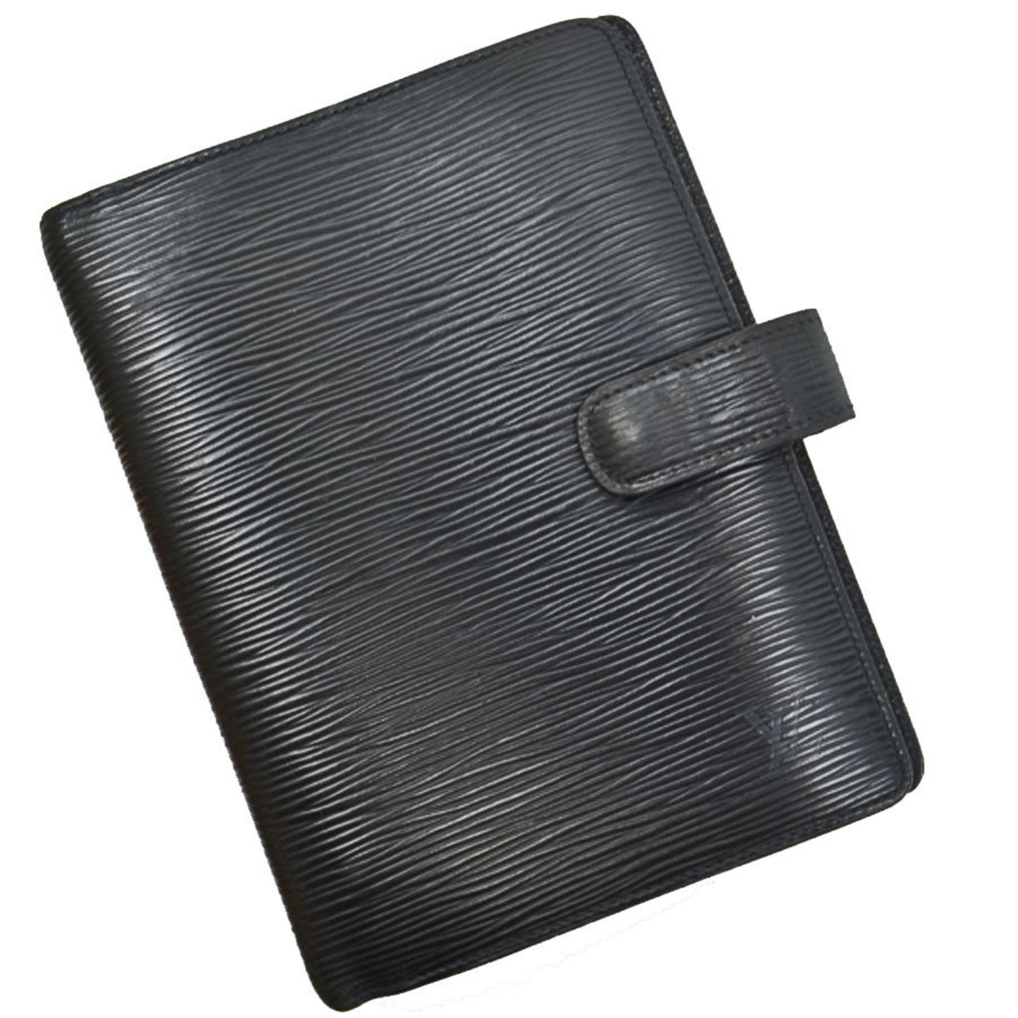 Louis Vuitton Black Leather Agenda cover wallet accessories