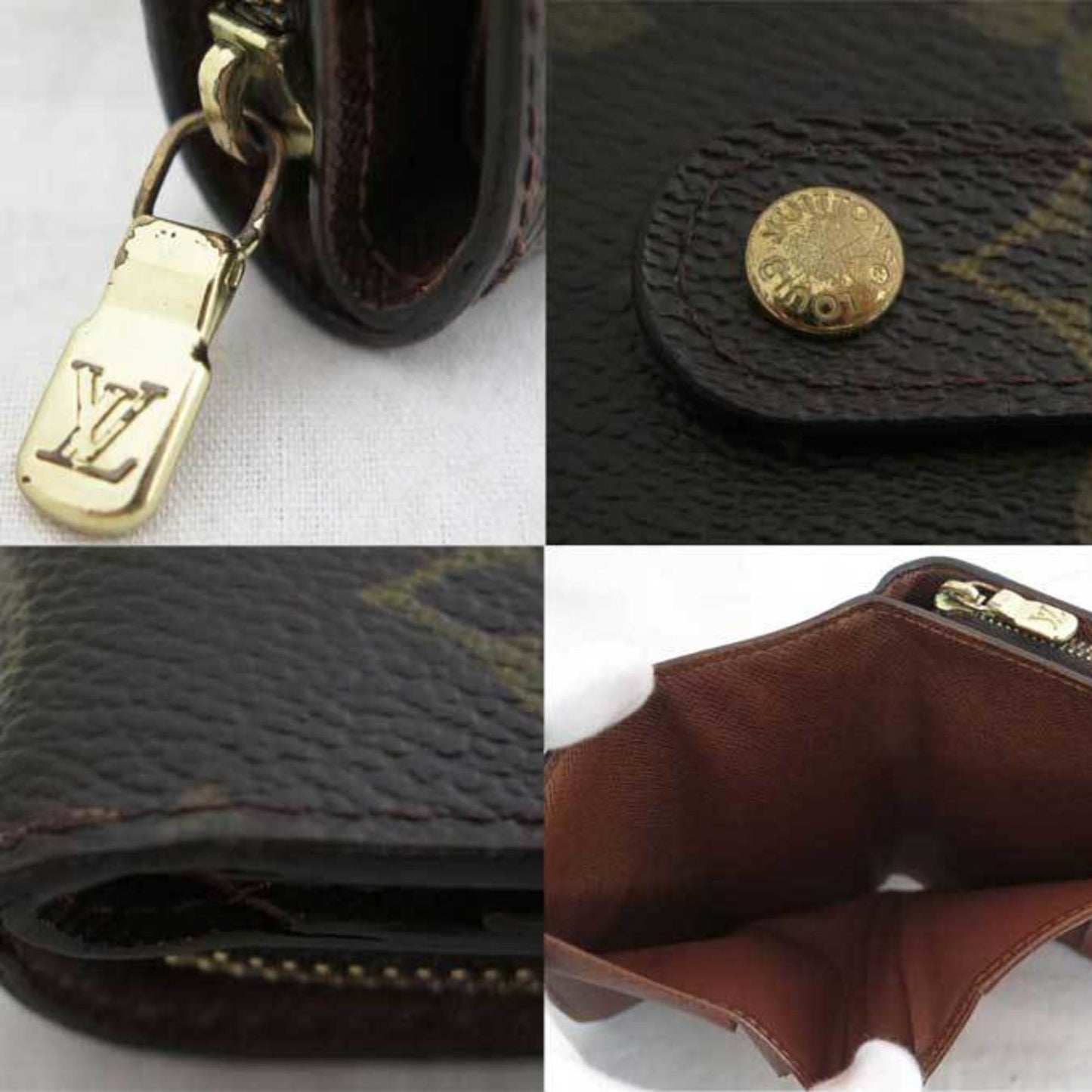 Louis Vuitton Brown Canvas Porte-monnaie wallet accessories