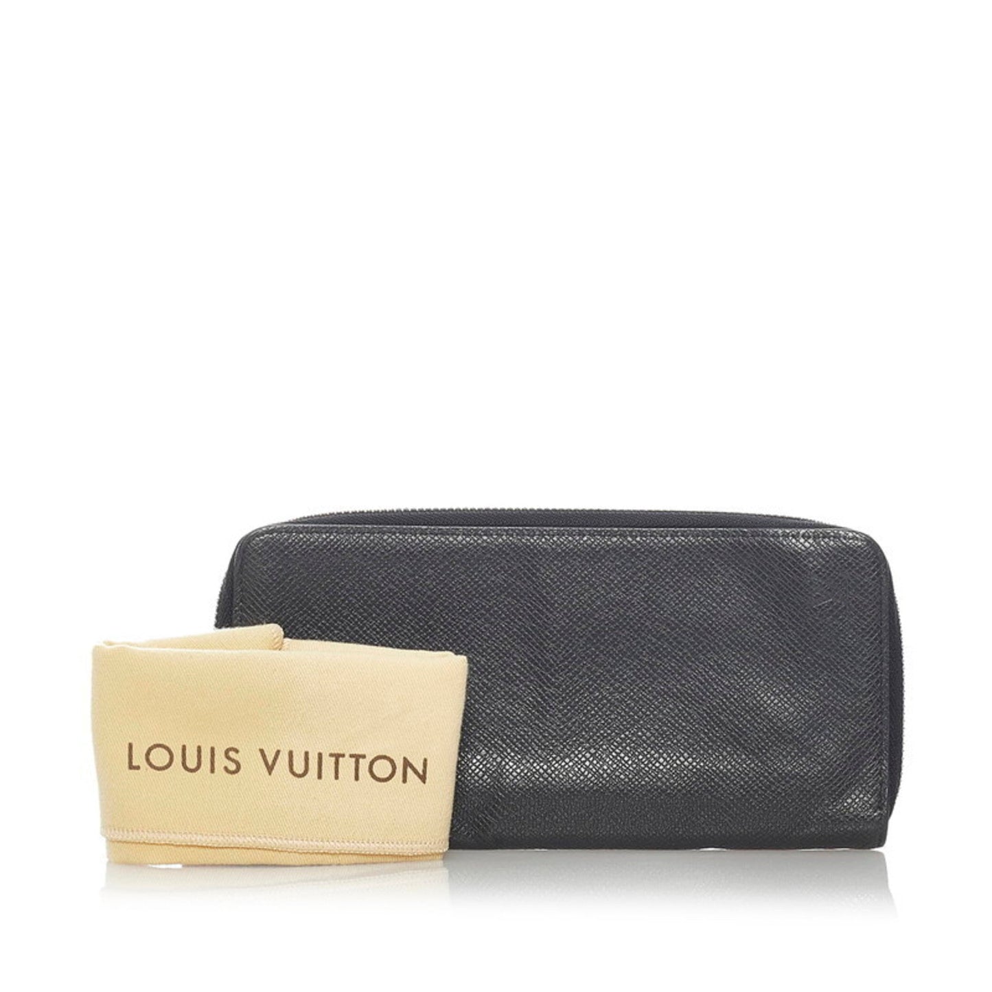 Louis Vuitton Black Leather Zippy Wallet Vertical wallet accessories