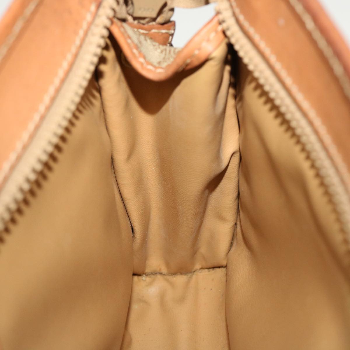 Celine Macadam Canvas Clutch Bag PVC Leather Beige 45077