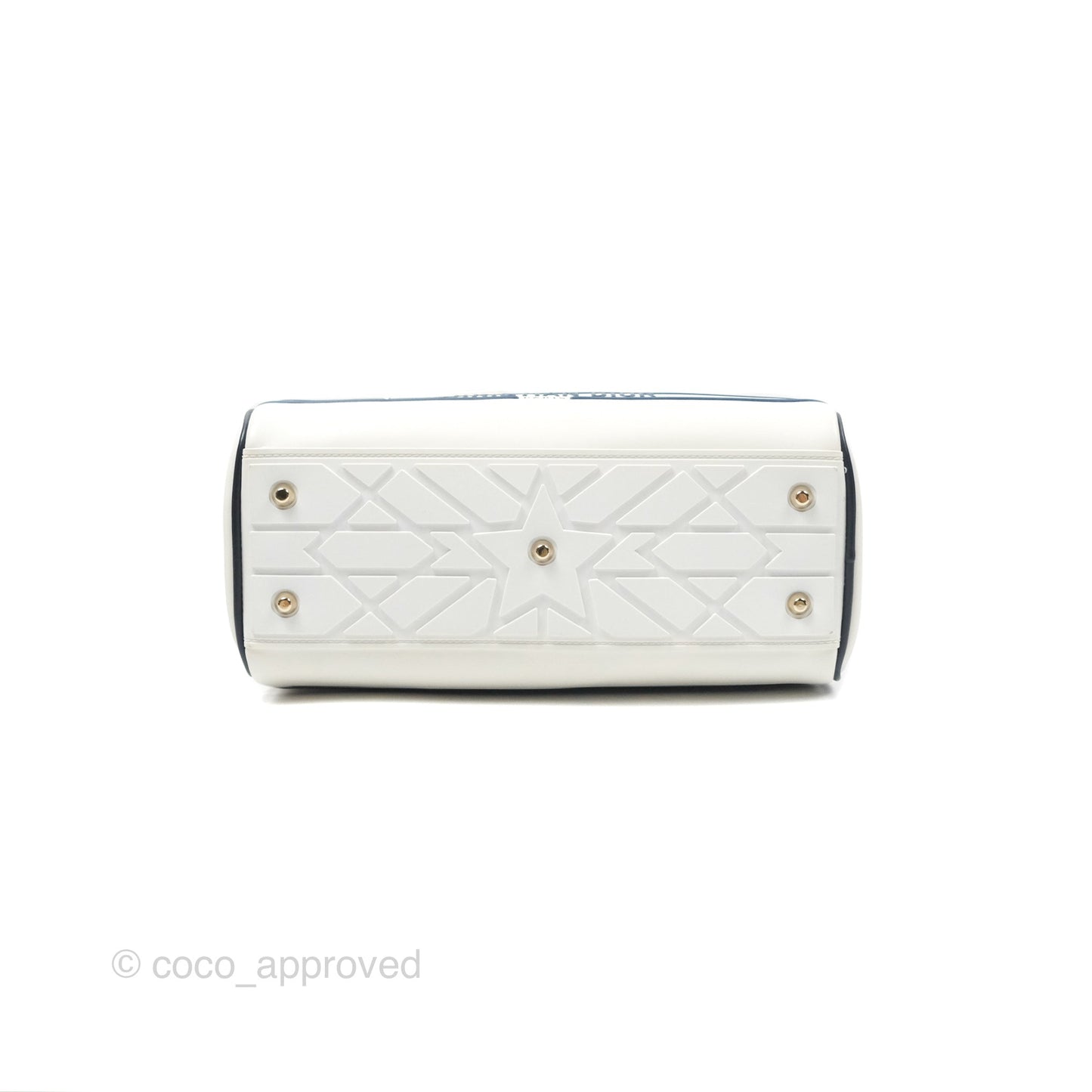 Dior Small Dior Vibe Zip Bowling Bag White Navy