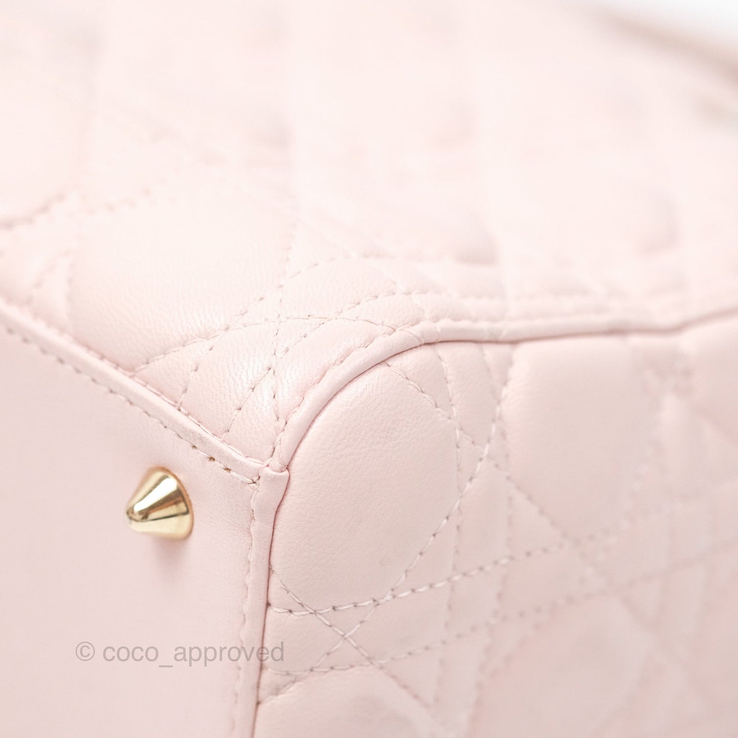 Christian Dior Medium Lady Dior Pink Lambskin Gold Hardware