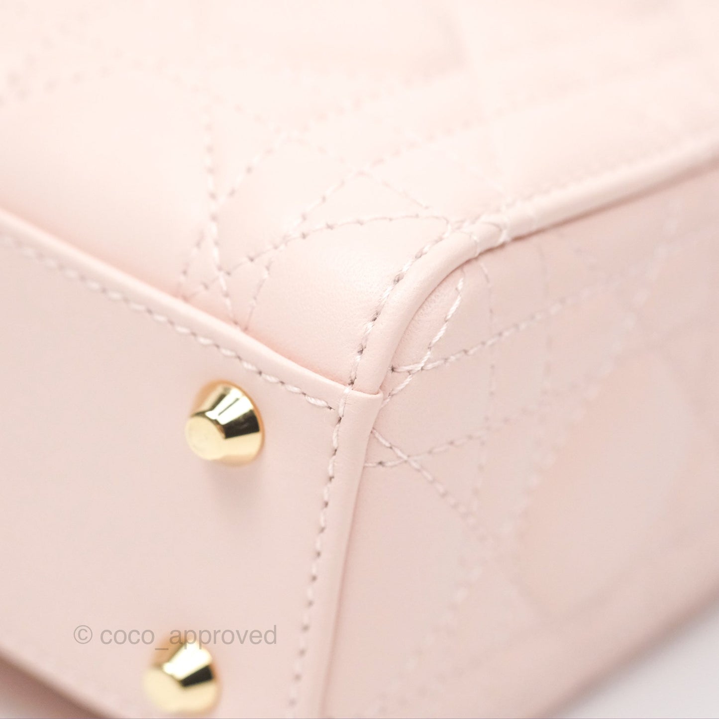 Christian Dior Mini Lady Dior Pink Lambskin Gold Hardware