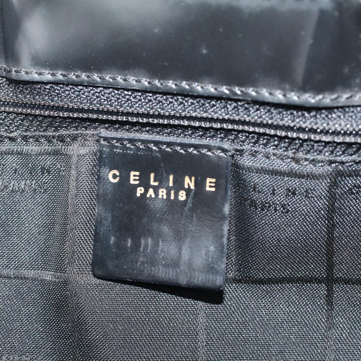 Celine Macadam Canvas Hand Bag Brown 47388