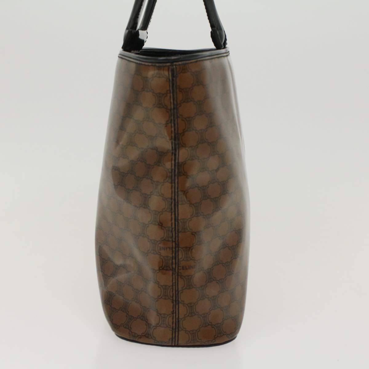 Celine Macadam Canvas Hand Bag Brown 47388