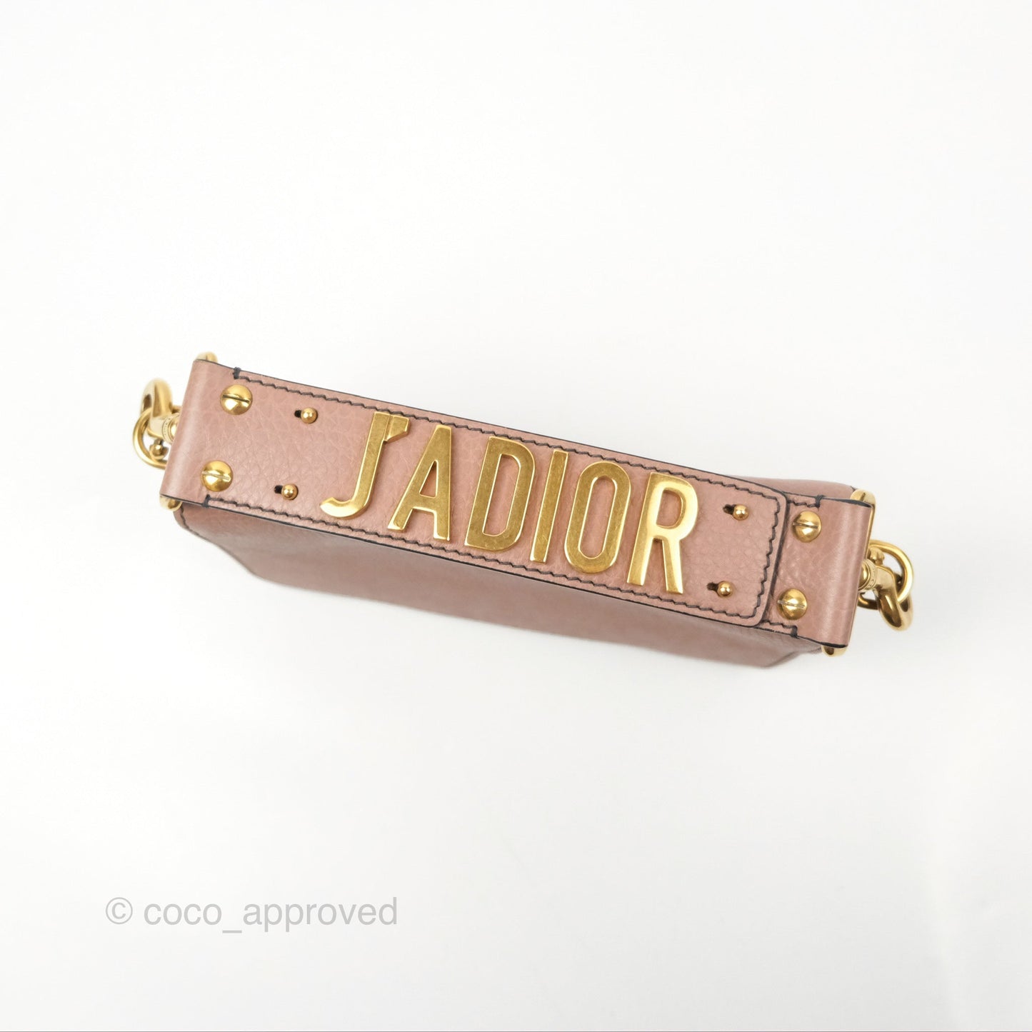 Christian Dior J'Adior Strap Flap Bag Dusty Pink Grained Calfskin
