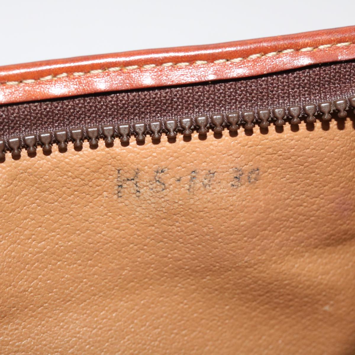Celine Macadam Canvas Clutch Bag PVC Leather Brown 48331
