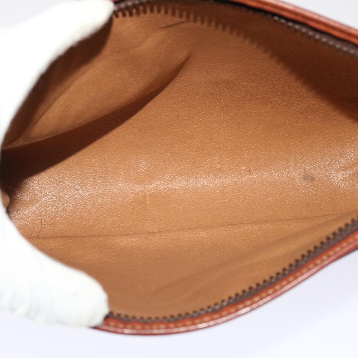 Celine Macadam Canvas Clutch Bag PVC Leather Brown 48331