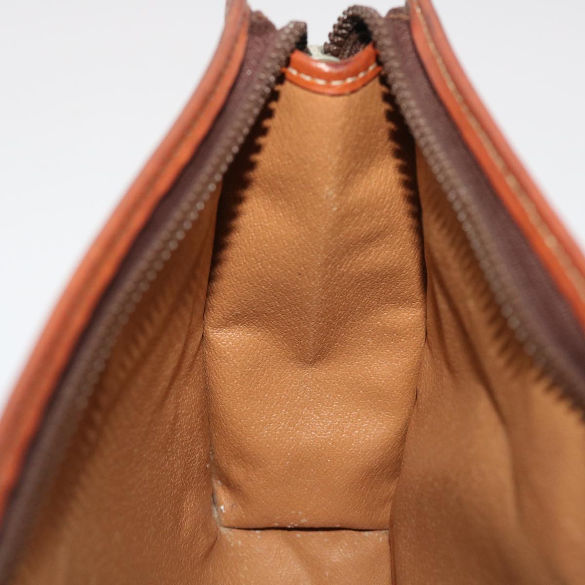 Celine Macadam Canvas Clutch Bag PVC Leather Brown 48331