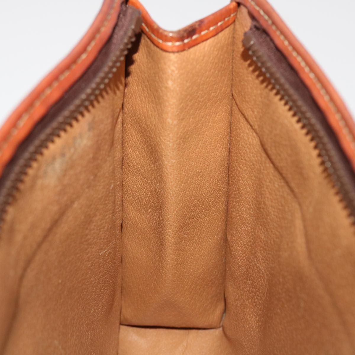Celine Macadam Canvas Clutch Bag PVC Leather Brown 48331