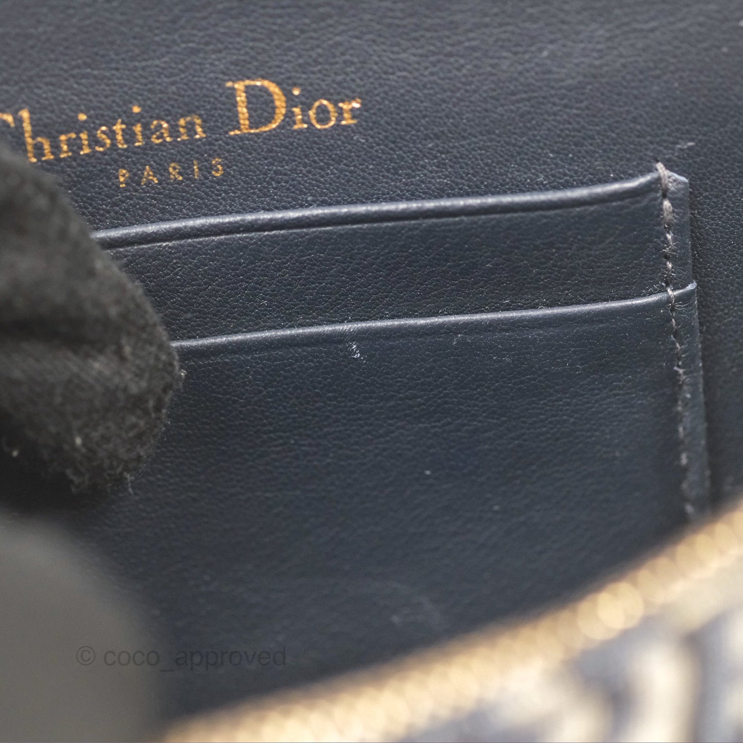 Christian Dior Blue Dior Oblique Jacquard Saddle Belt Pouch