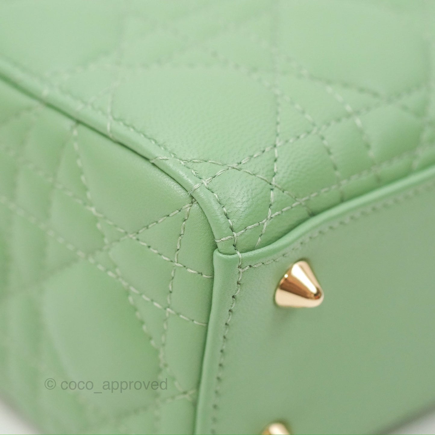 Christian Dior My ABCDior Lady Dior Avocado Green Lambskin Gold Hardware