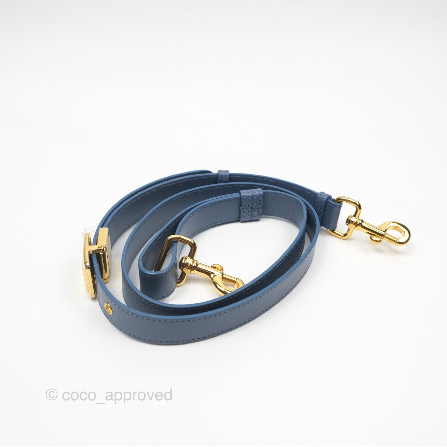 Christian Dior Medium Bobby Bag Blue Calfskin Gold Hardware