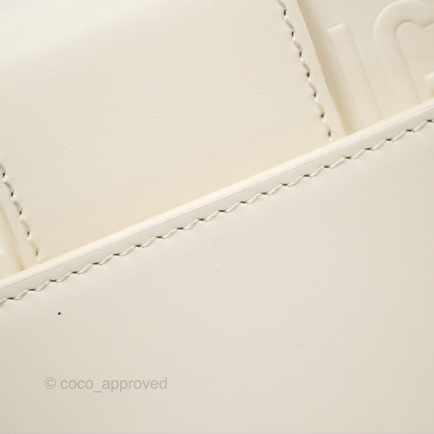 Christian Dior 30 Montaigne Box Bag White Calfskin