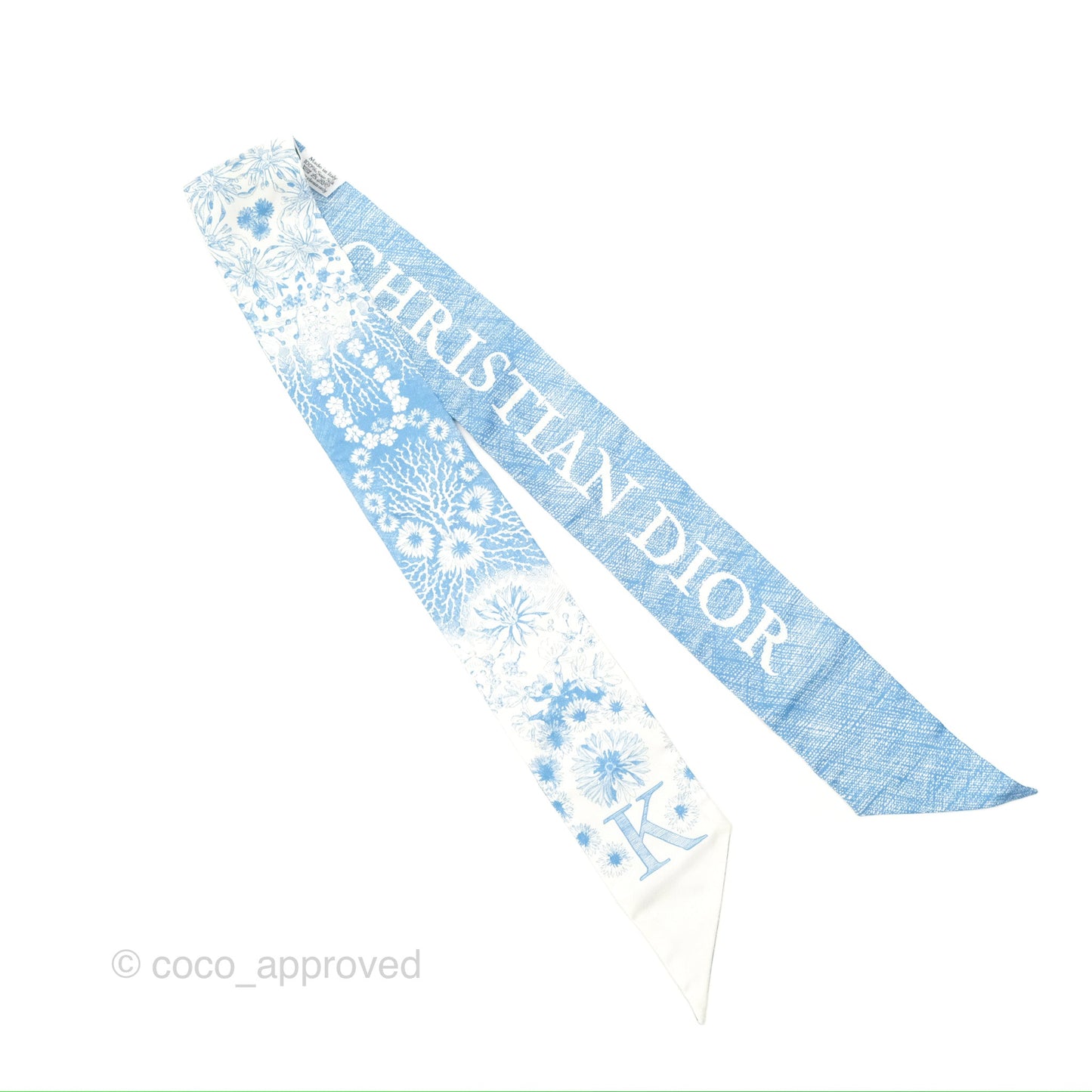 Christian Dior Kaléidoscope Mitzah Silk Twilly Blue