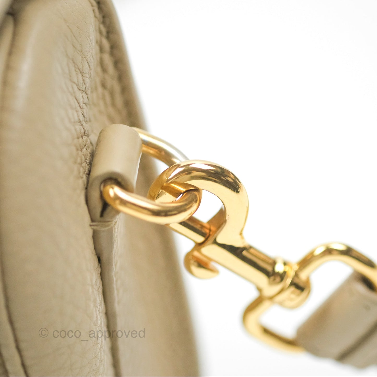 Christian Dior Medium Bobby Flap Beige Grained Calfskin