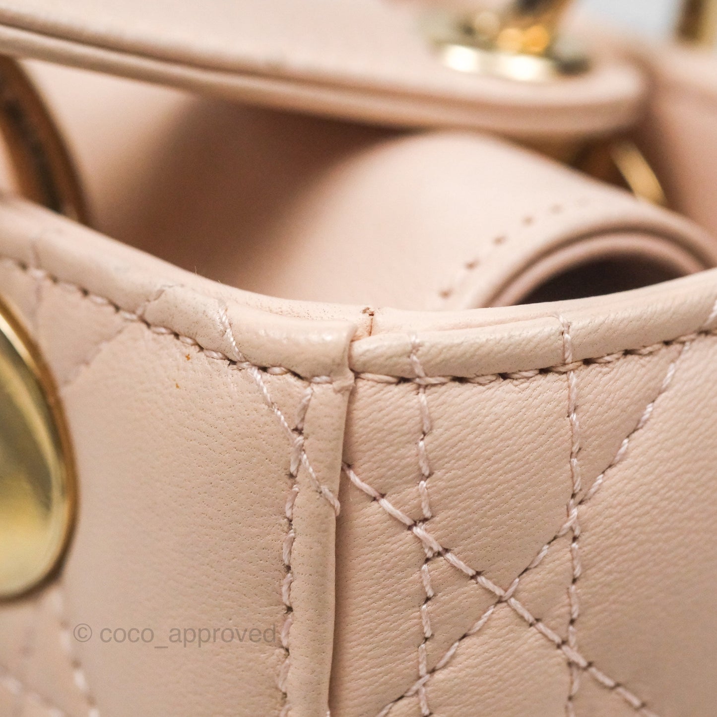 Christian Dior Lambskin My ABCDior Lady Dior Pink Gold Hardware