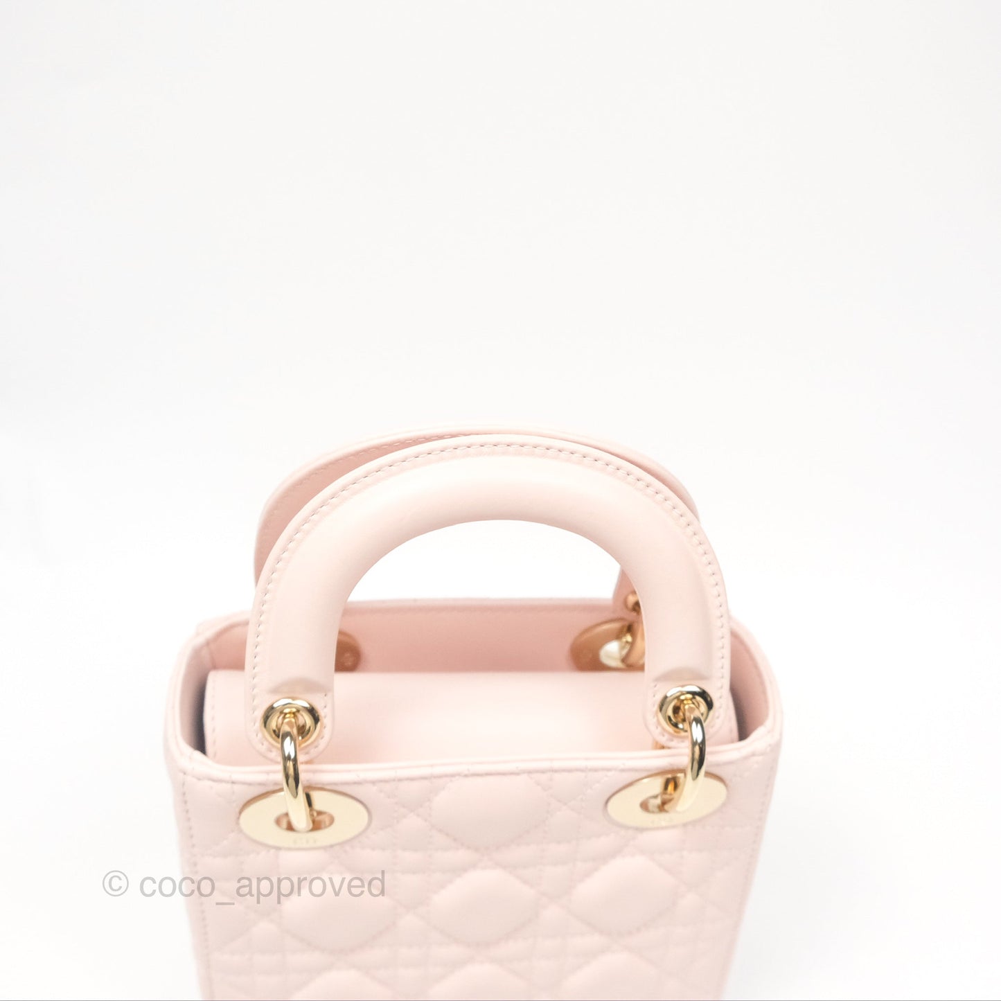 Christian Dior Mini Lady Dior Pink Lambskin Gold Hardware