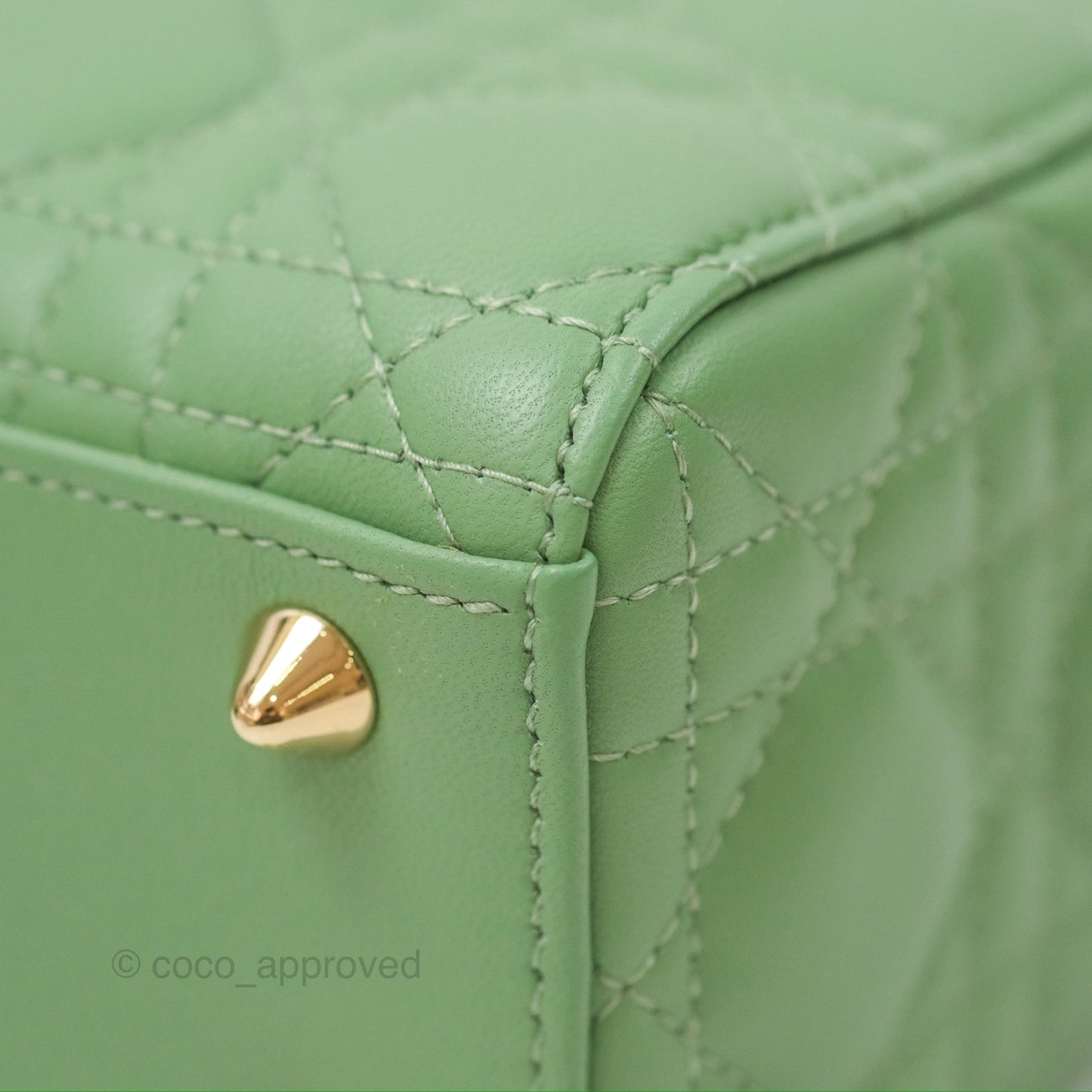 Christian Dior My ABCDior Lady Dior Avocado Green Lambskin Gold Hardware
