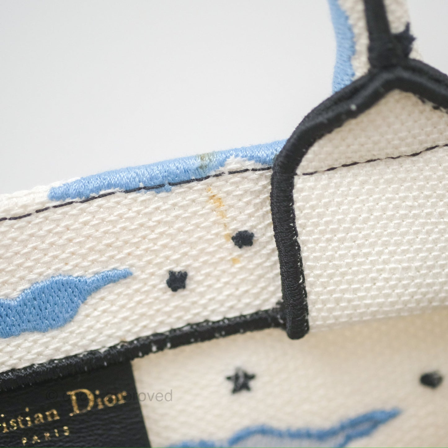 Christian Dior Small Book Tote Dior Latte Ciel de Rêve Embroidery