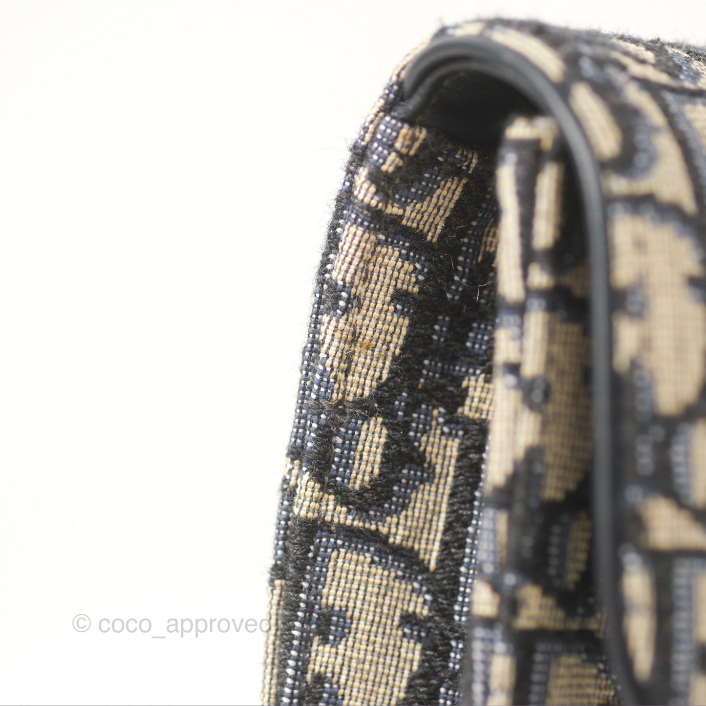 Christian Dior Blue Dior Oblique Jacquard Saddle Belt Pouch