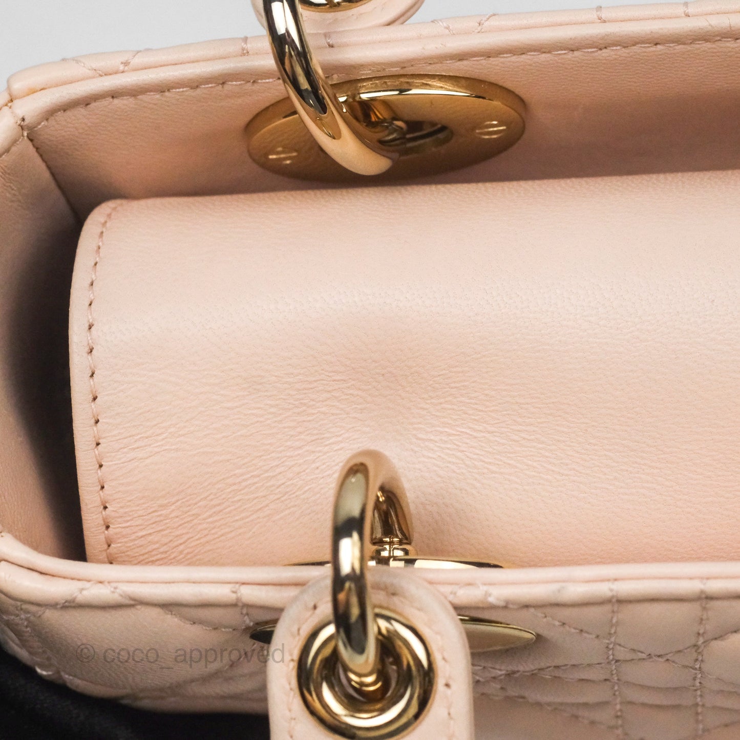 Christian Dior Lambskin My ABCDior Lady Dior Pink Gold Hardware